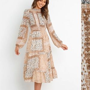 Petal & Pup NASSIA DRESS in BROWN size 12